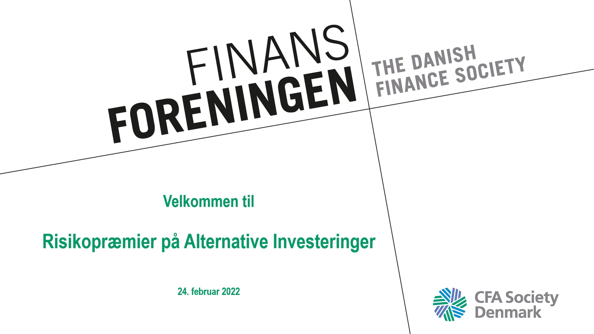 Risikopræmier på Alternative Investeringer - Finansforeningen - CFA ...